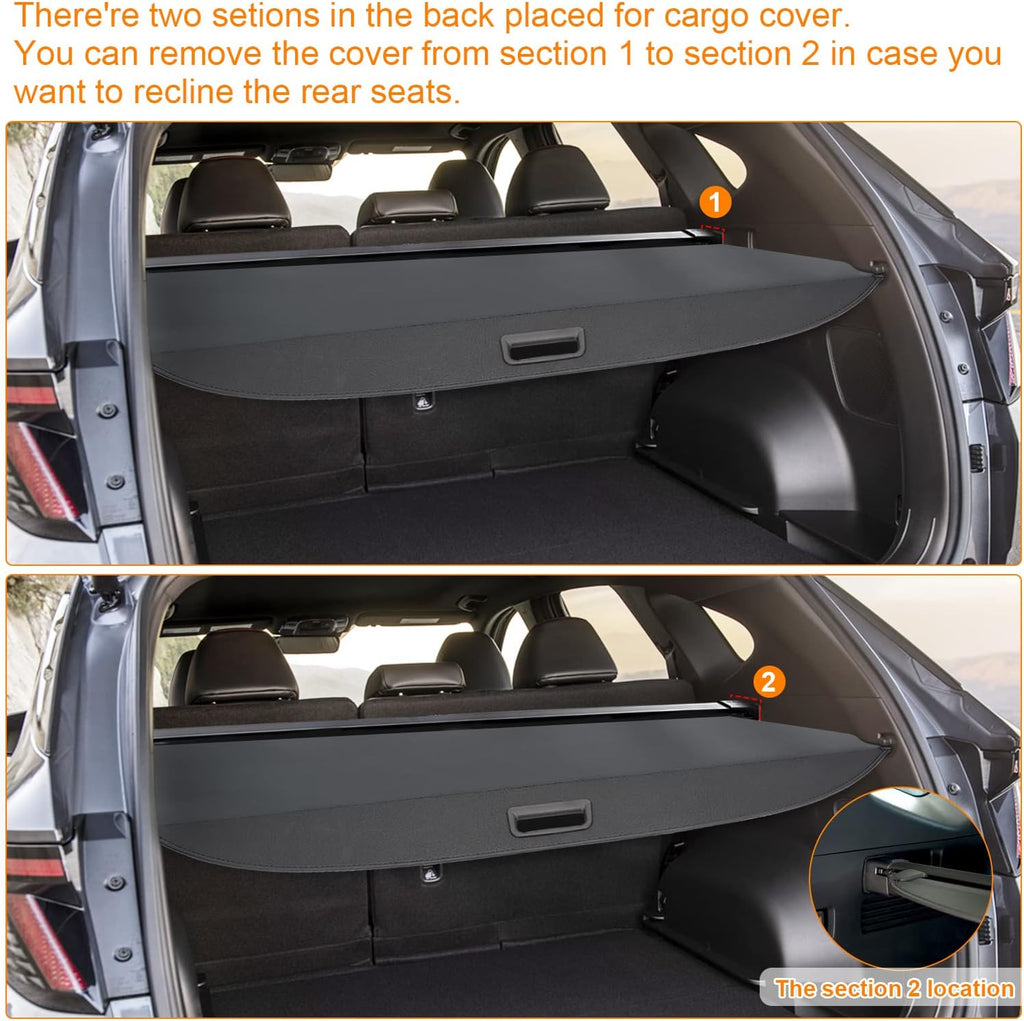 Retractable Rear Trunk Security Cover for Hyundai Tucson 2022 R9338