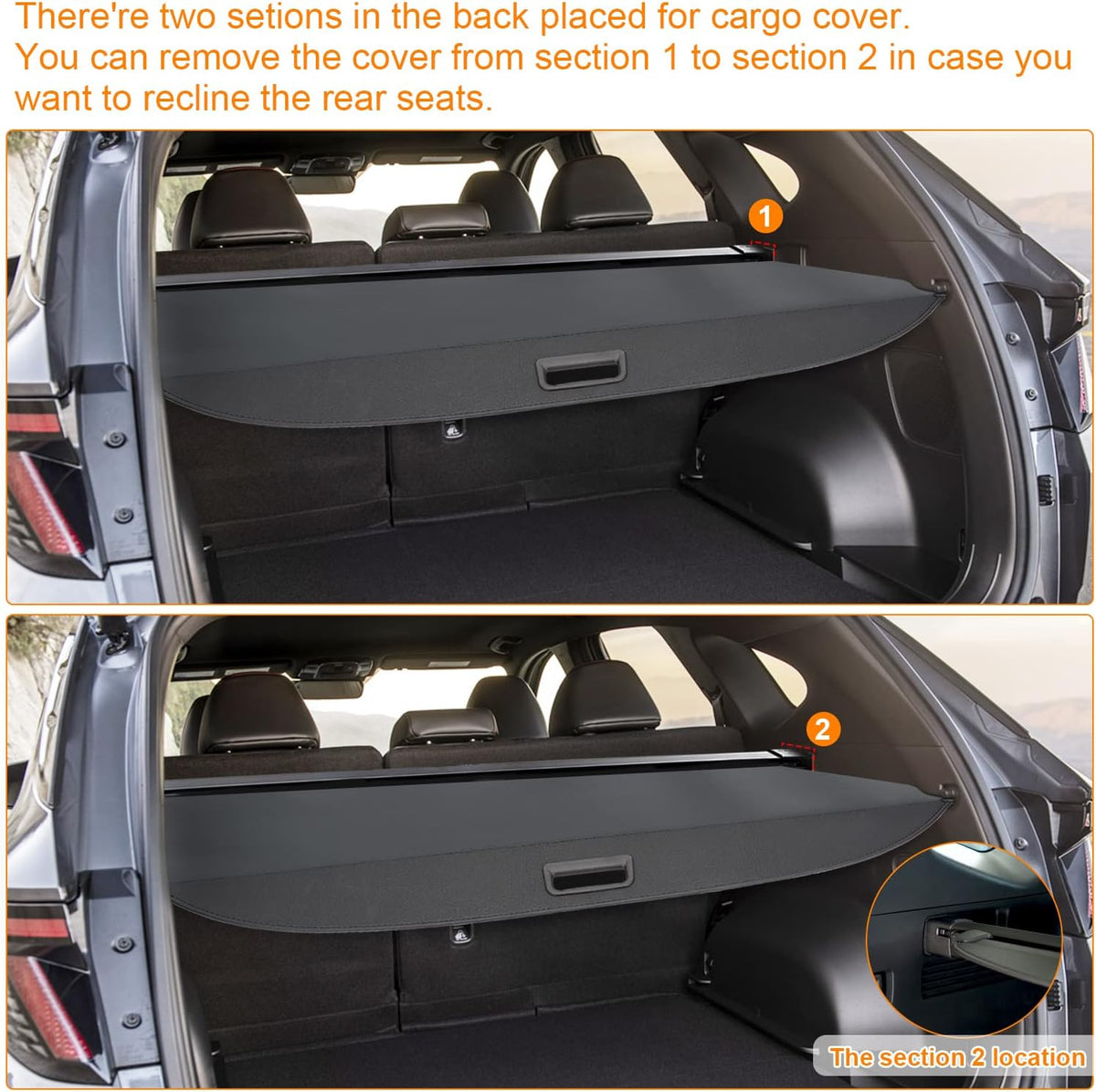 Retractable Rear Trunk Security Cover for Hyundai Tucson 2022 R9338