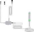 Portable Indoor TV Antenna with Amplifier Signal Booster and 16.5 feet Cable Pack of 2 C10926