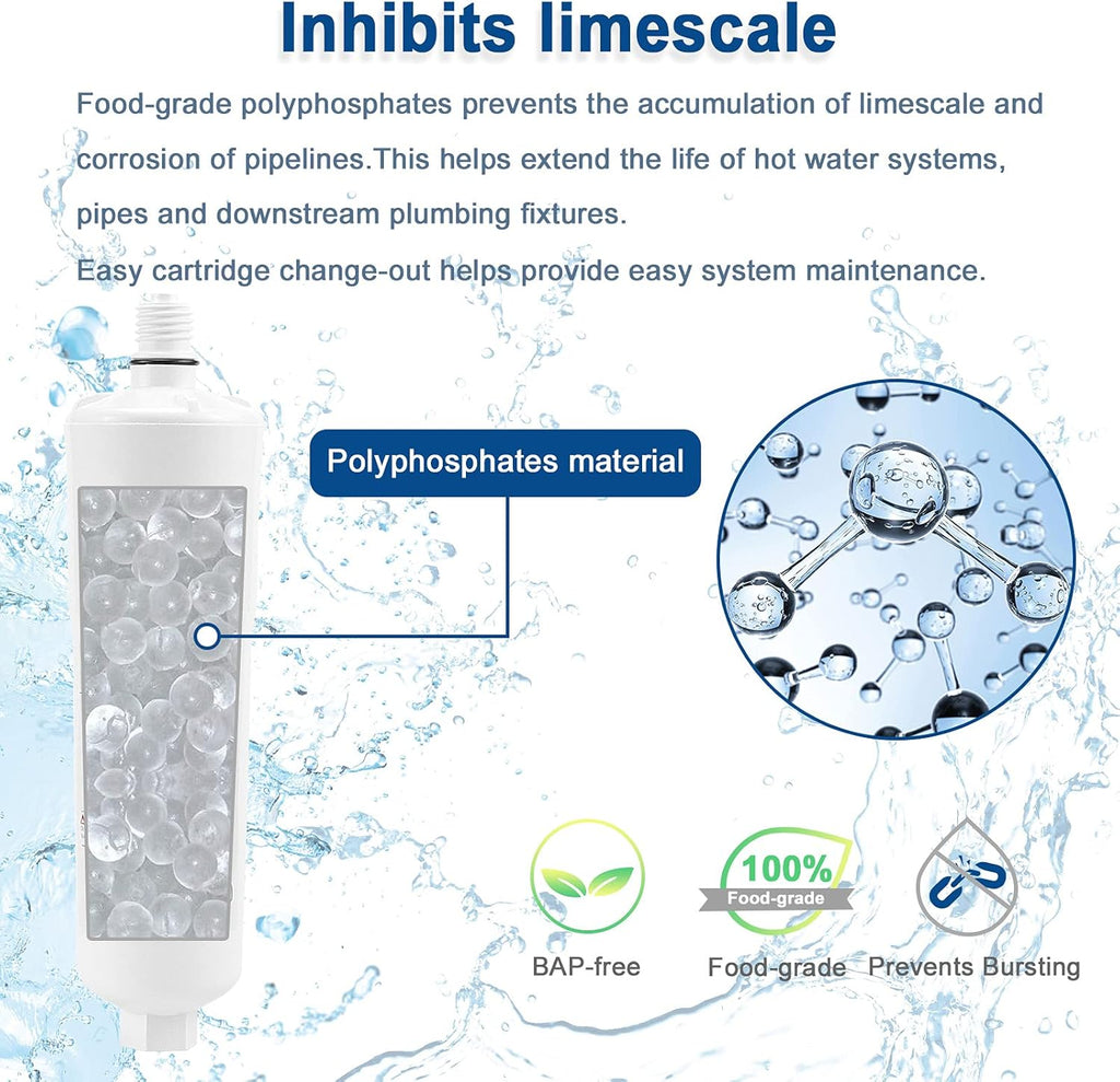 Pack of 2 Water Filter Cartridge Scale Inhibitor A8559