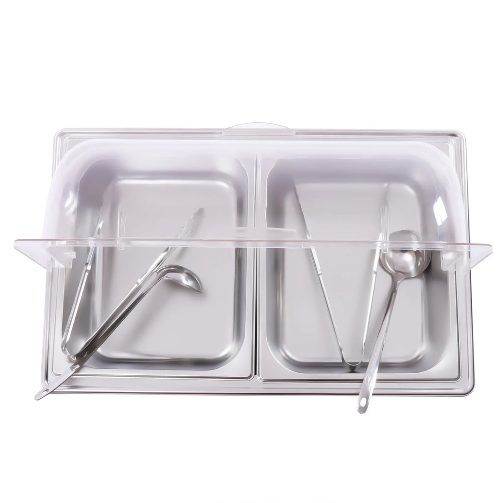 110V Stainless Steel Chafing Dish Buffet Set 2 Food Pot F344