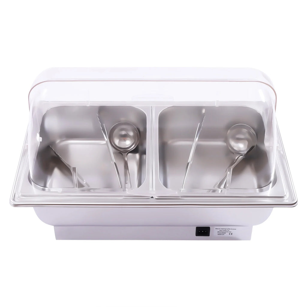 110V Stainless Steel Chafing Dish Buffet Set 2 Food Pot F344