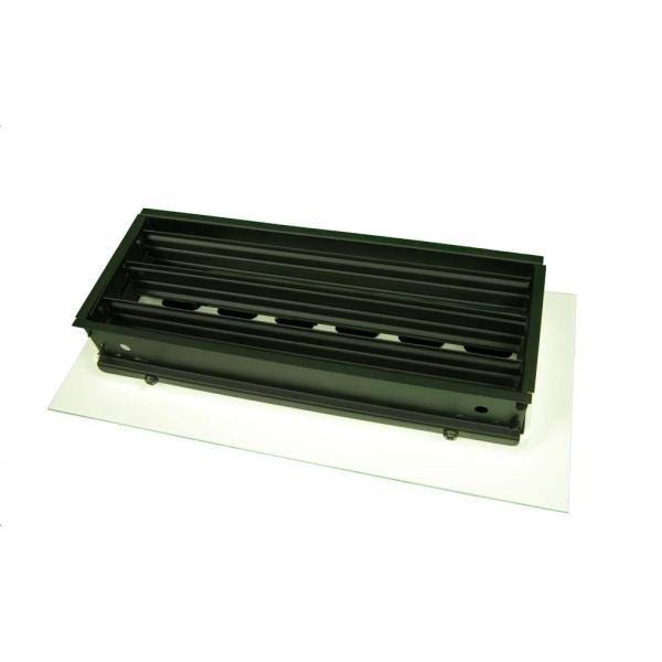 White Steel Floor Register with Opposed Blade Damper M515