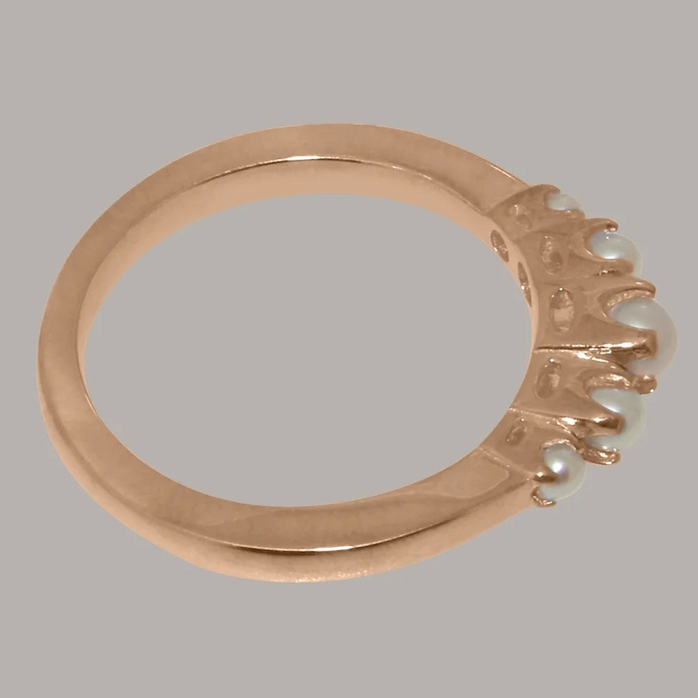 14k Rose Gold Cultured Pearl Ring I95545