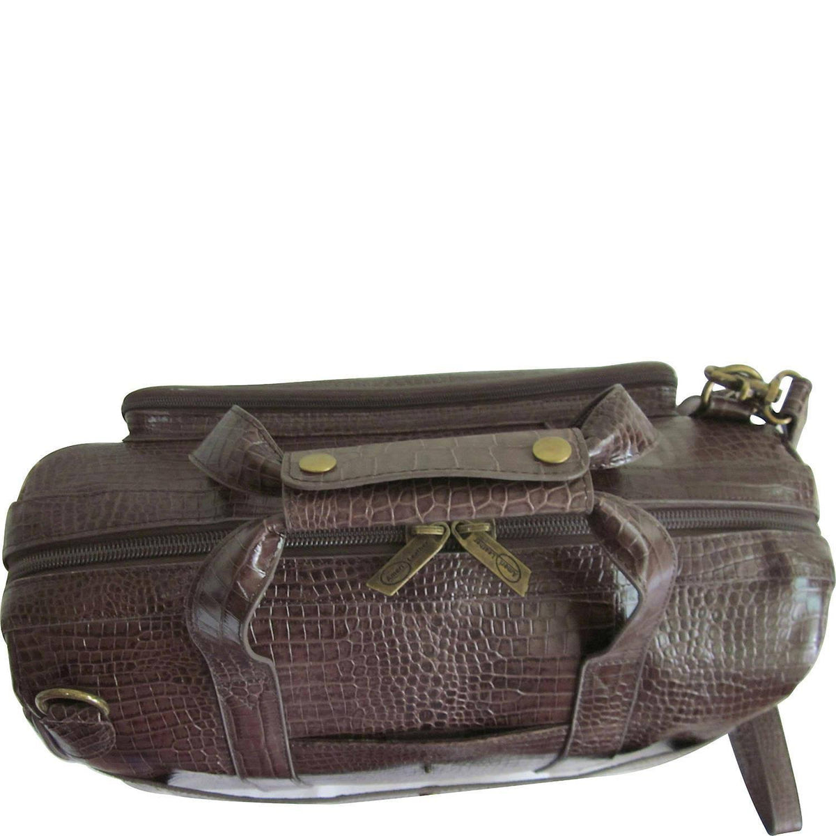 Brown Leather Carry-On Weekend Duffel P55734