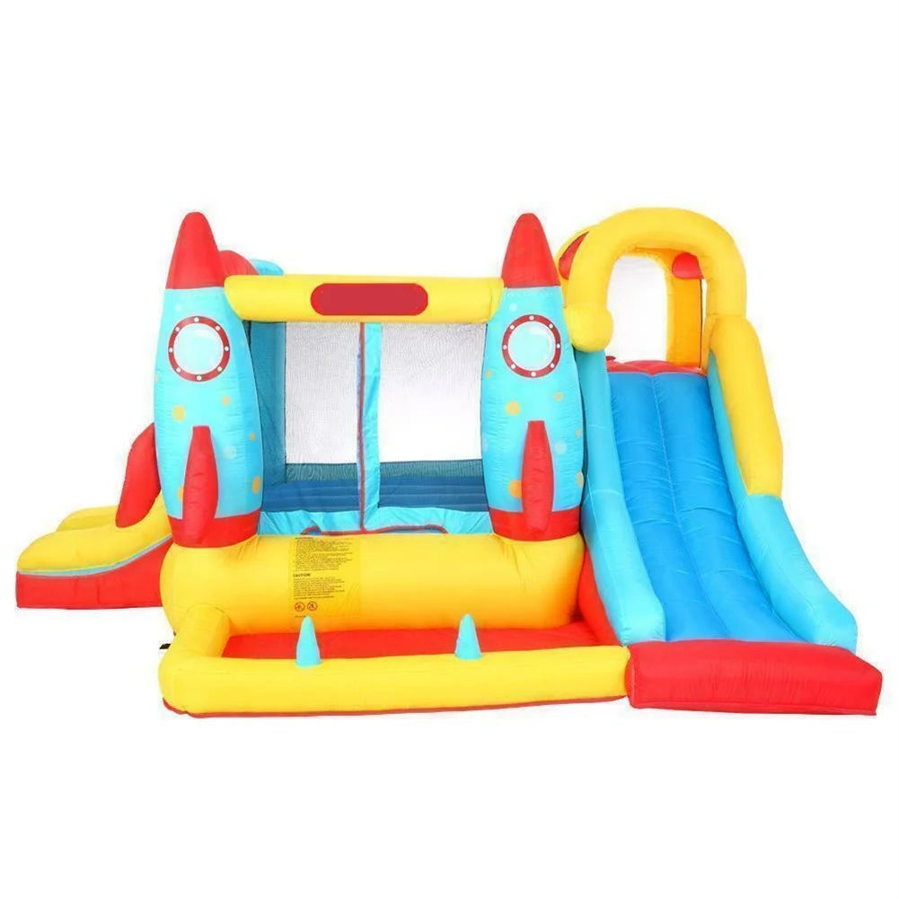Rocket Bounce House Inflatable Castle Slide with Blower D5420