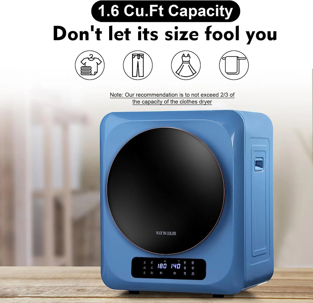 Compact Electric Dryer with Stainless Steel Drum Blue Q388680