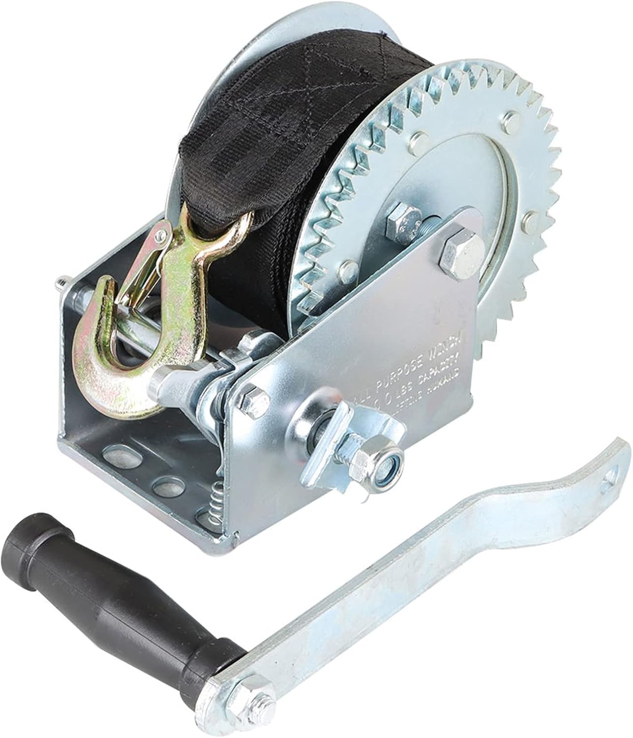 Heavy Duty Hand Winch 2000lbs Two-Way Ratchet with 20ft Strap Pack of 2 A511