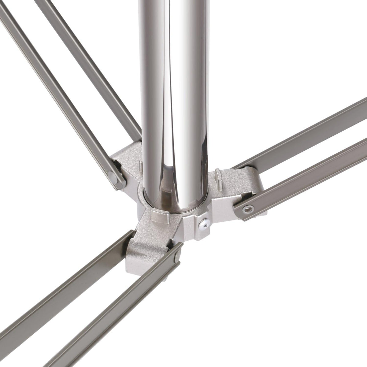 2 Pieces 260cm Stainless Steel Light Stand Kit with 1/4" to 3/8" Adapter L6366