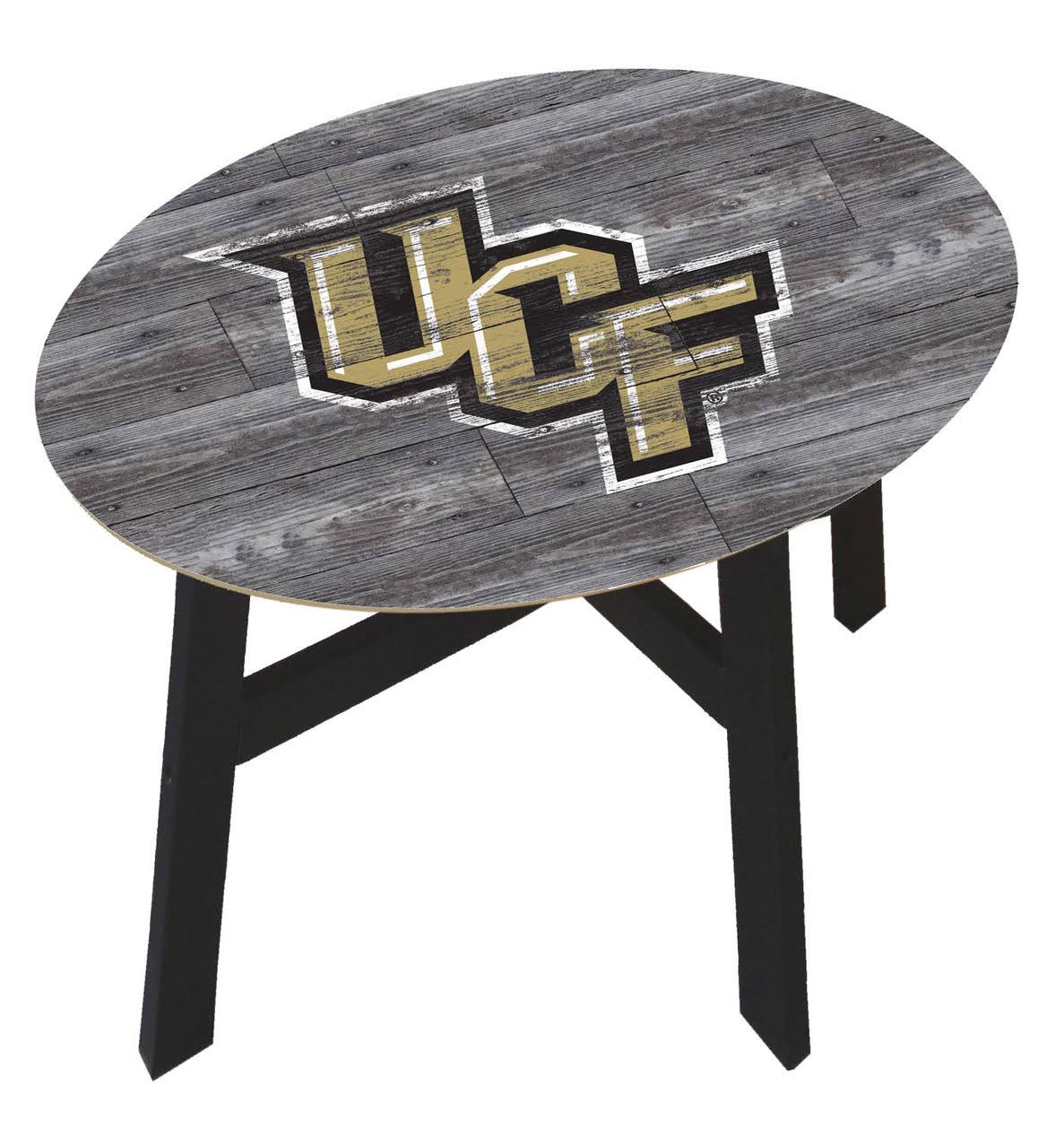 Distressed Wood Side Table D42289