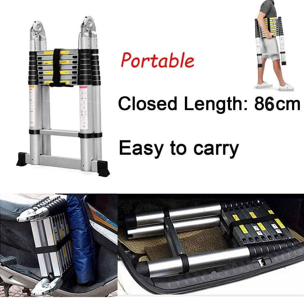 16.5FT Telescoping Ladder A-Frame Folding Ladder B971