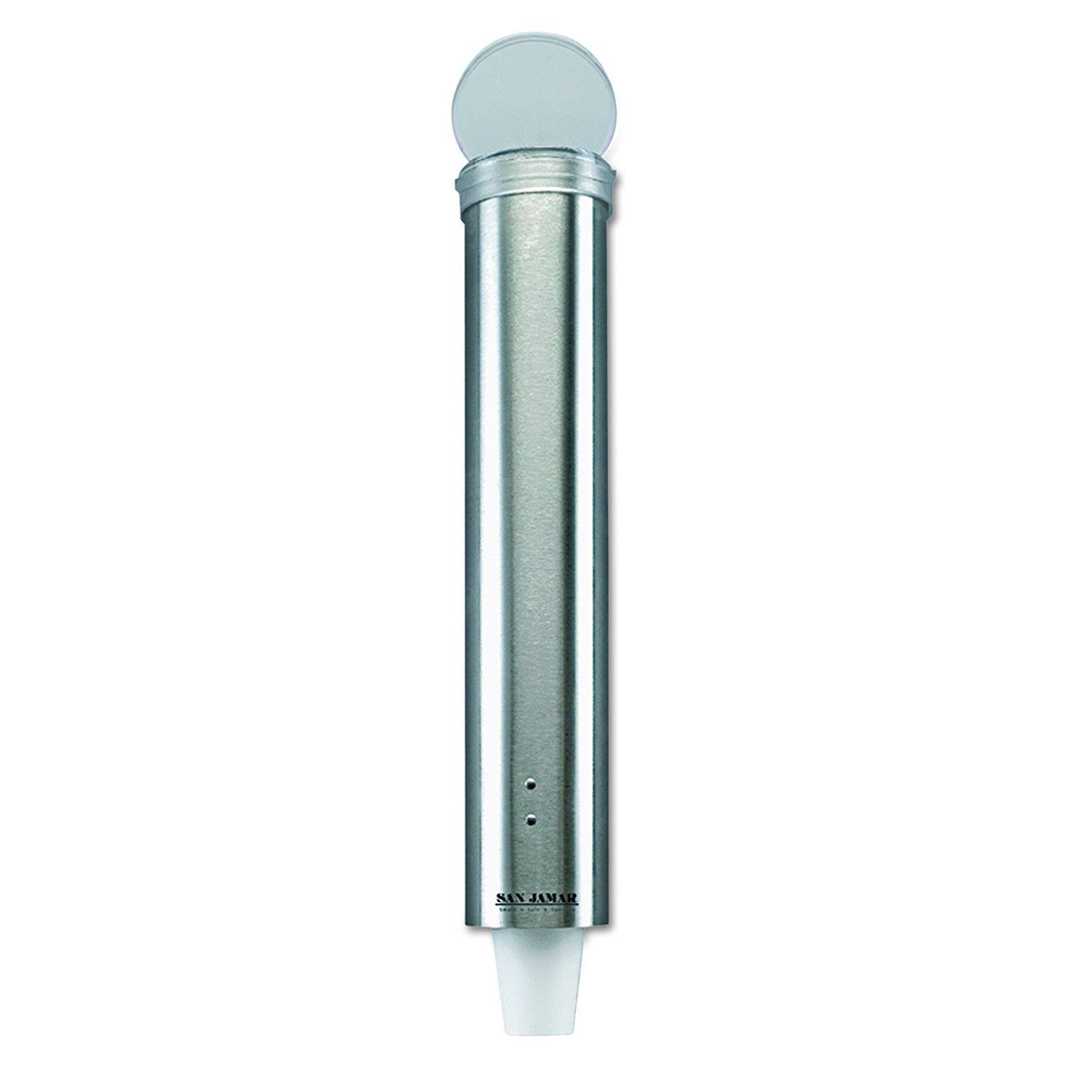 Stainless Steel Water Cup Dispenser with Hinged Flip Cap Z760