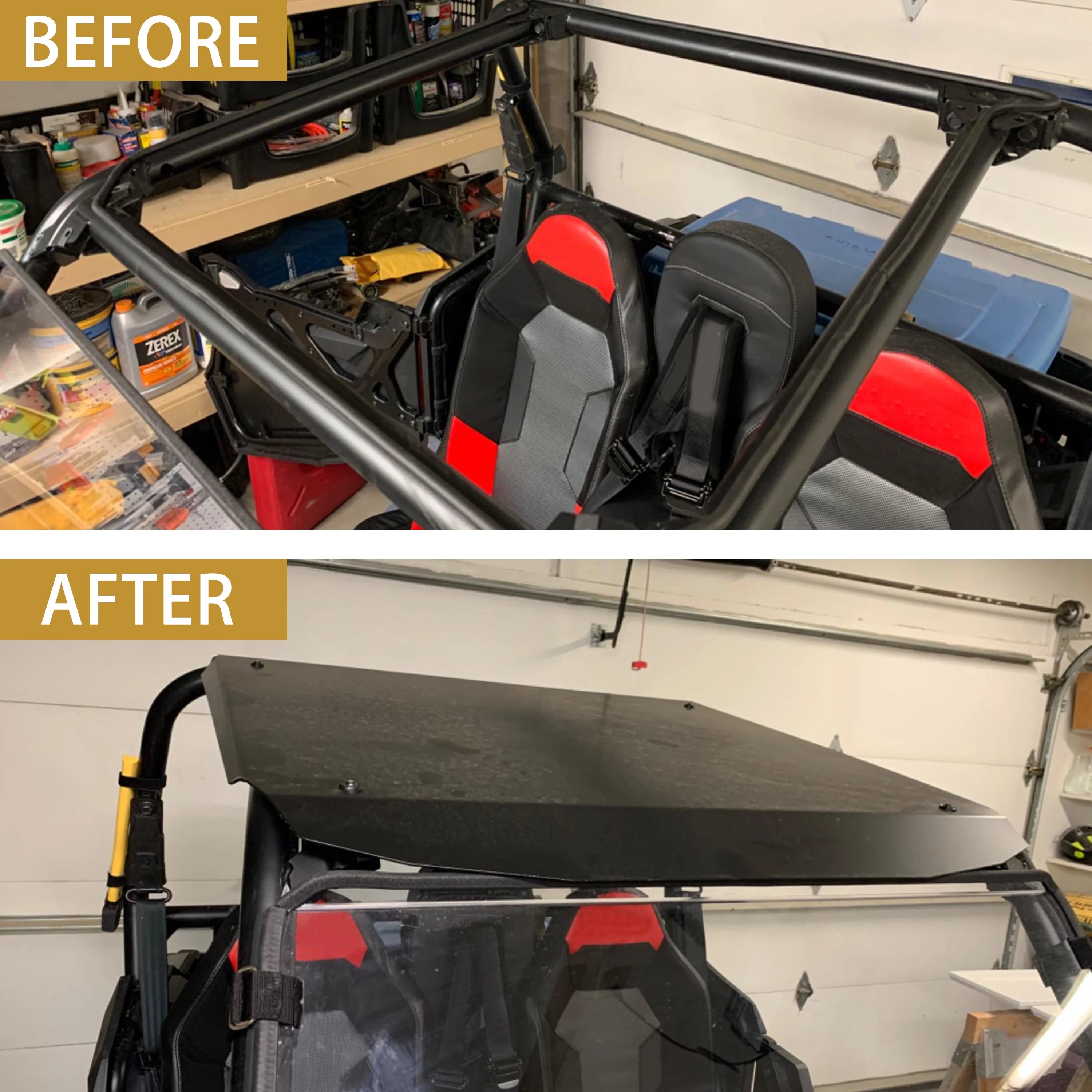 Aluminum Black Powder Coat Hard Top for Polaris RZR 900 900S 1000S XP1000 Turbo 2014-2022 2 Door Model Low Profile A460