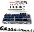 100pcs 304 Stainless Steel Rubber Insulated Cable Clamps 10 Sizes S940777
