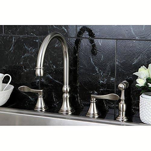 8 inch Satin Nickel Kitchen Faucet with Brass Sprayer B718016