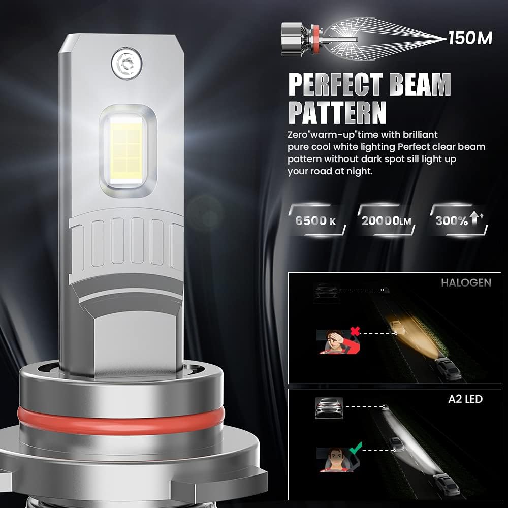H11 LED Headlight Bulbs 6500K Cold White Conversion Kit Pack of 2 K939