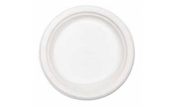 White Molded Fiber Paper Plates, Case of 500 X633066