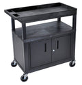 Black Utility Cart with Shelves L743