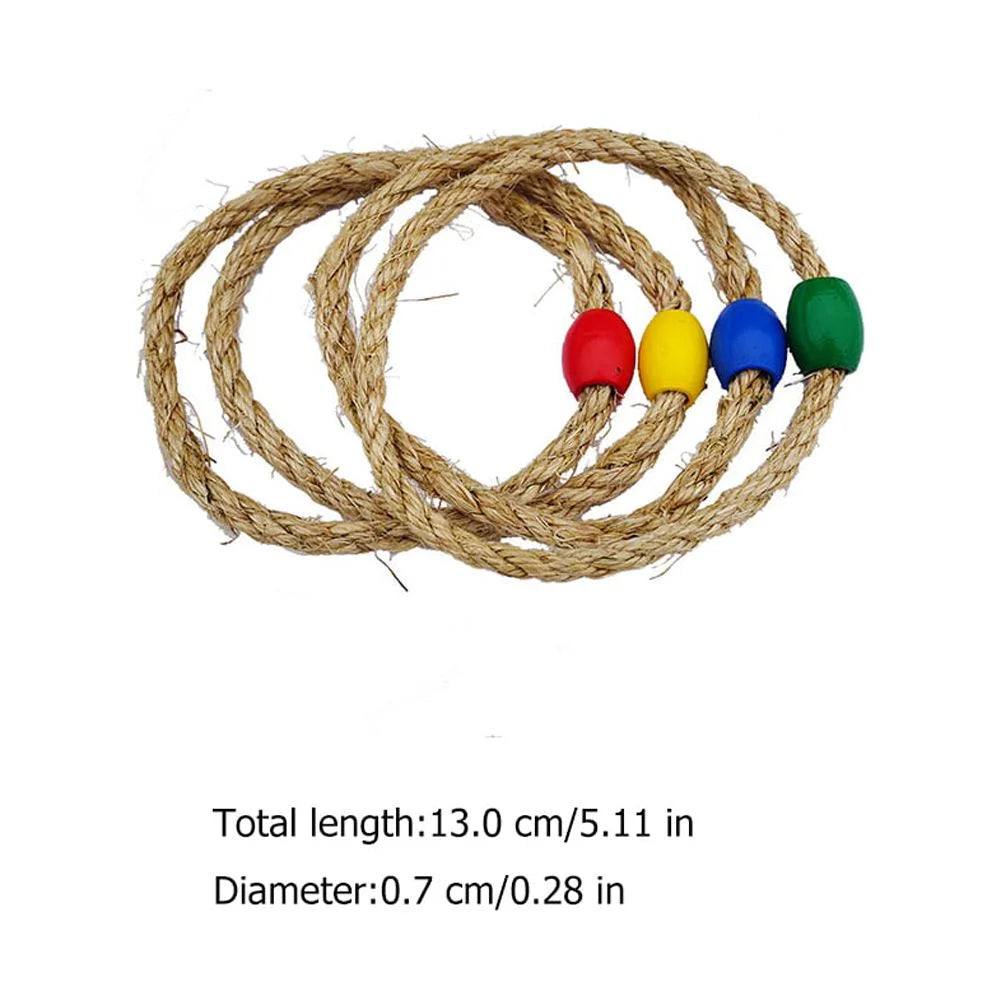 30 PCS Wooden Ring Toss Game Outdoor Toys Q5043