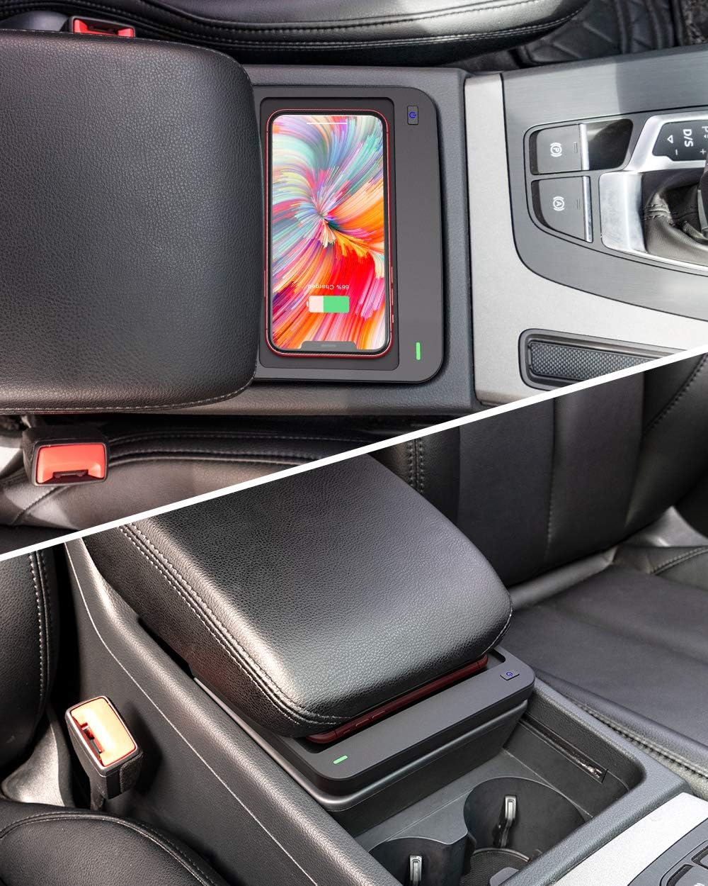 Wireless Phone Charger Pad for Audi Q5 SQ5 2018 2019 2020 Center Console, Pack of 2 Y28472