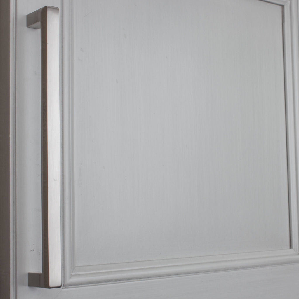 7.56-inch Solid Square Cabinet Bar Pull Handle Satin Nickel C886078