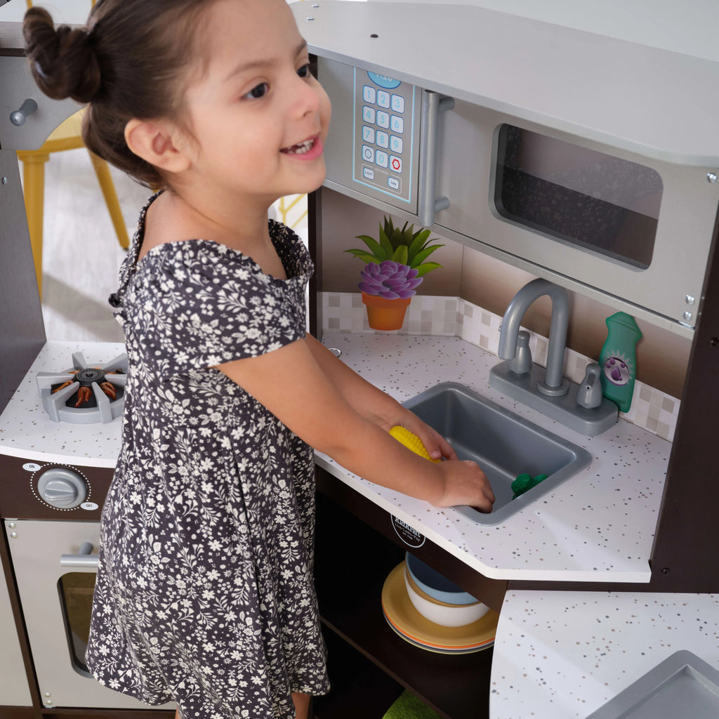 Espresso Corner Play Kitchen with Lights & Sounds P98362