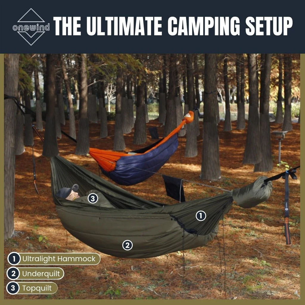 OD Green Portable Sleeping Bag Hammock Top Quilt W961