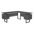Gray/Black L-Shape Executive Desk M259269