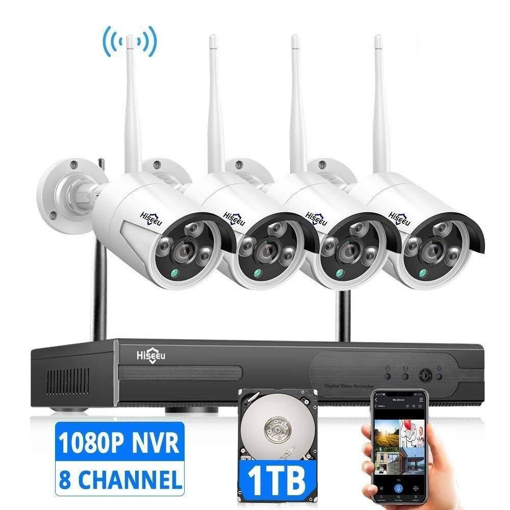 Expandable 8CH Wireless Security Camera System with 1TB Hard Drive E389367