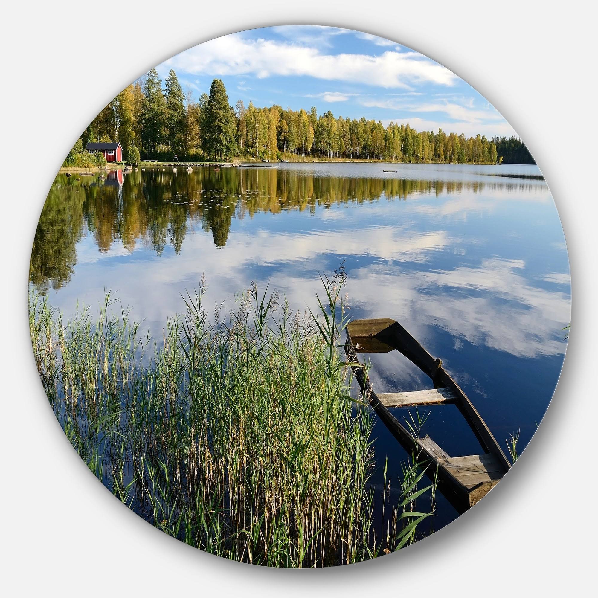 Landscape Large Disc Photographic Print on Metal V711