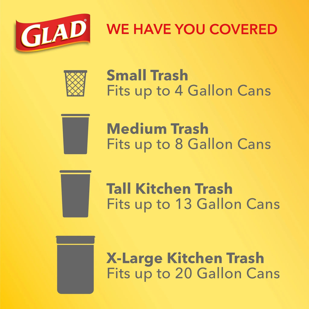 Tall Kitchen Drawstring Trash Bags, 13 Gallon White, 100 Count F547081