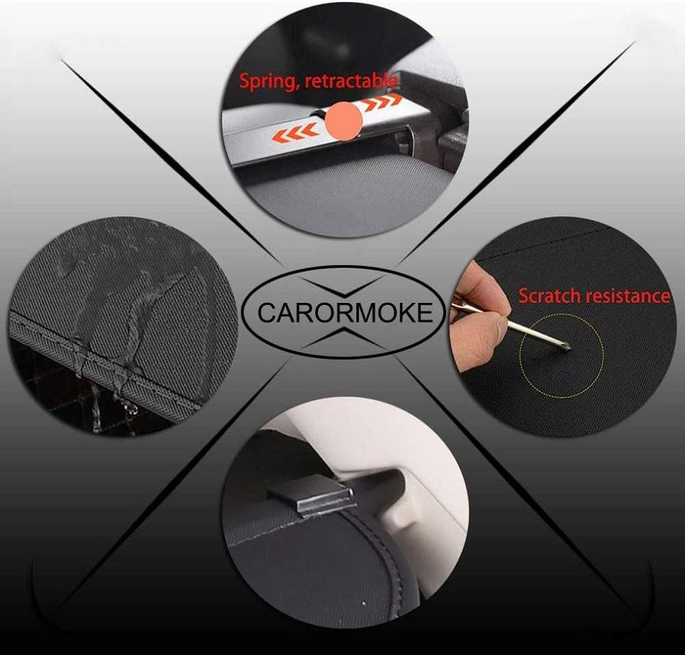 Retractable Cargo Cover Trunk Cover Black Pack of 2 Z9154