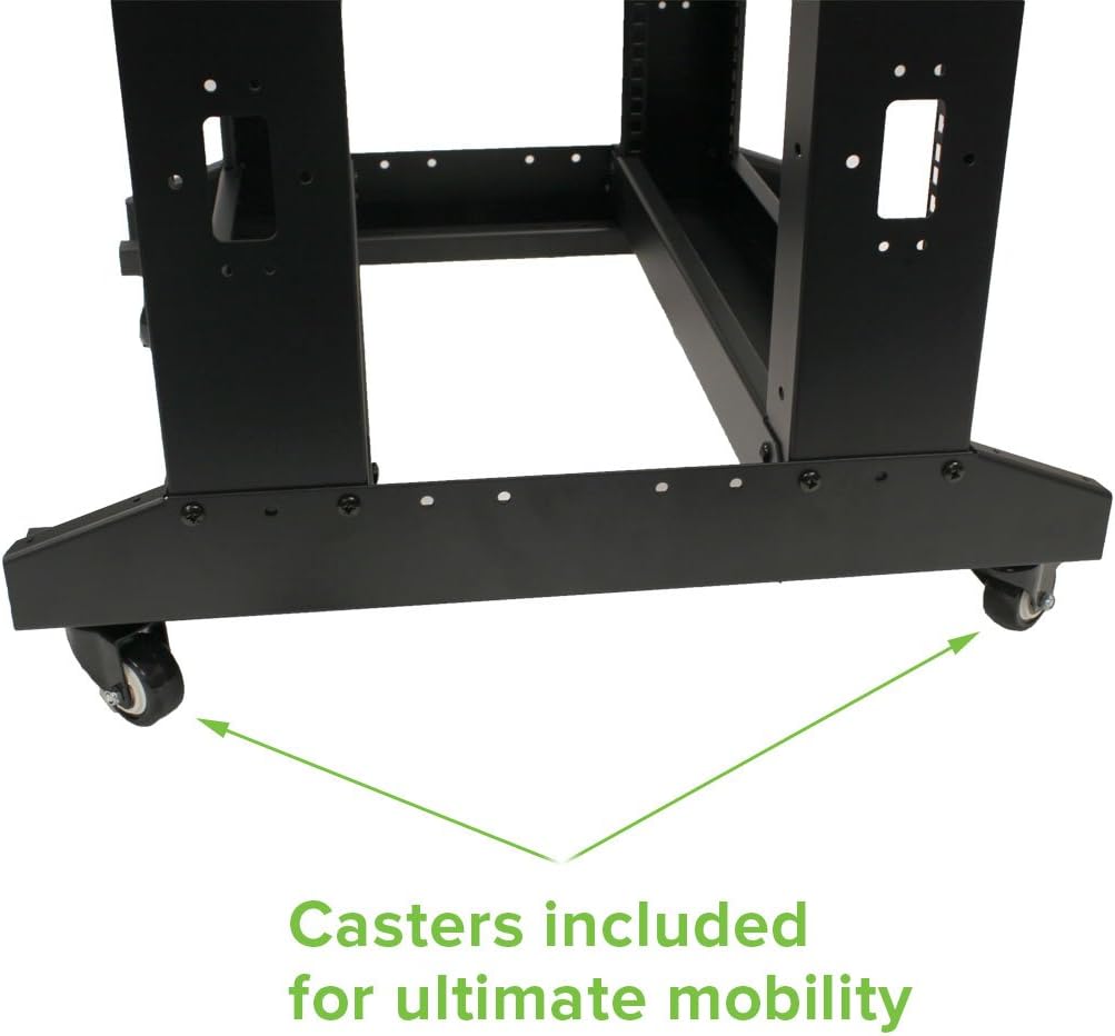 4-Post Open Frame Server Rack with Casters U5762