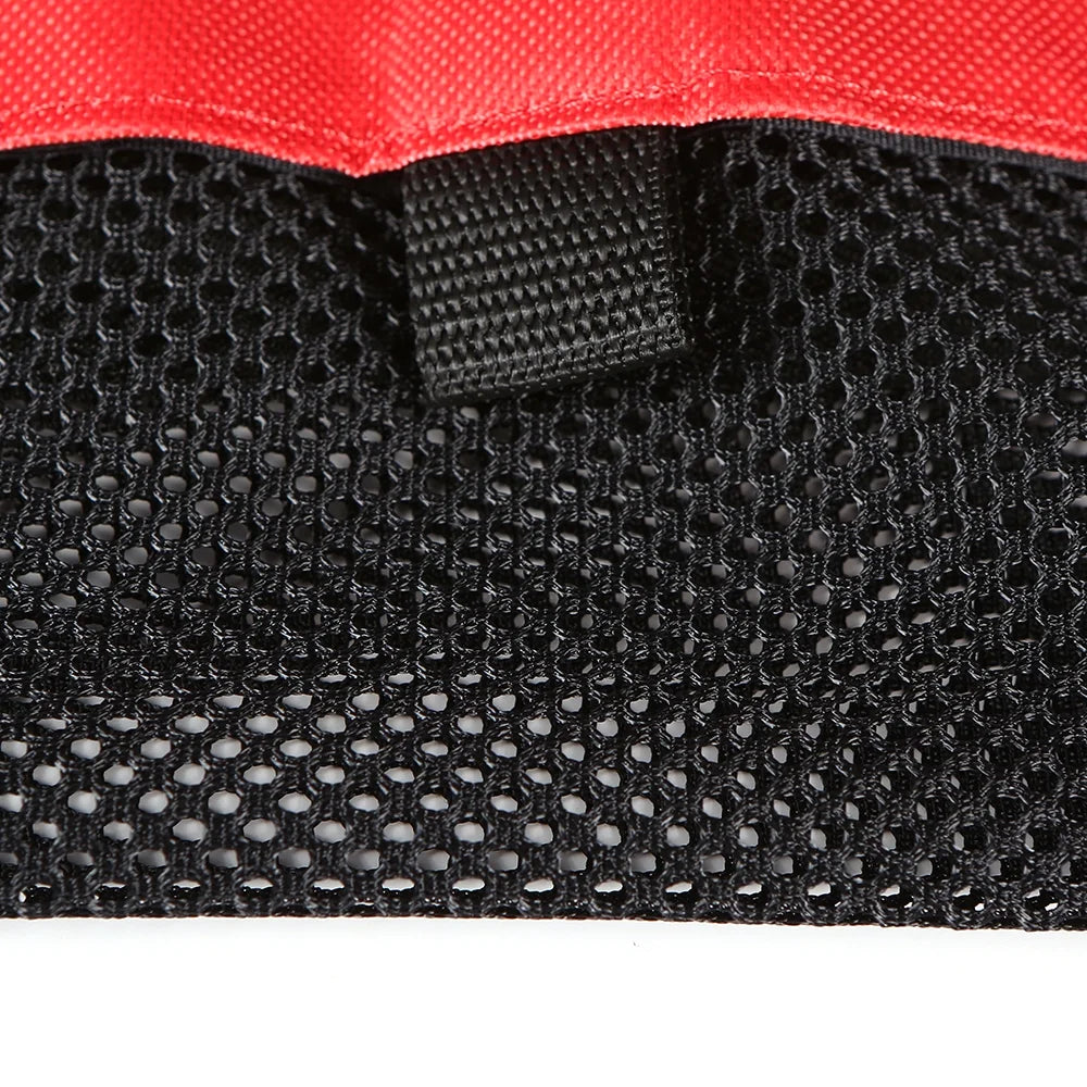 Black & Red Mesh Duffel Bag S48911