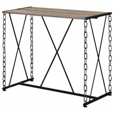 Oak and Black Bar Table T501108