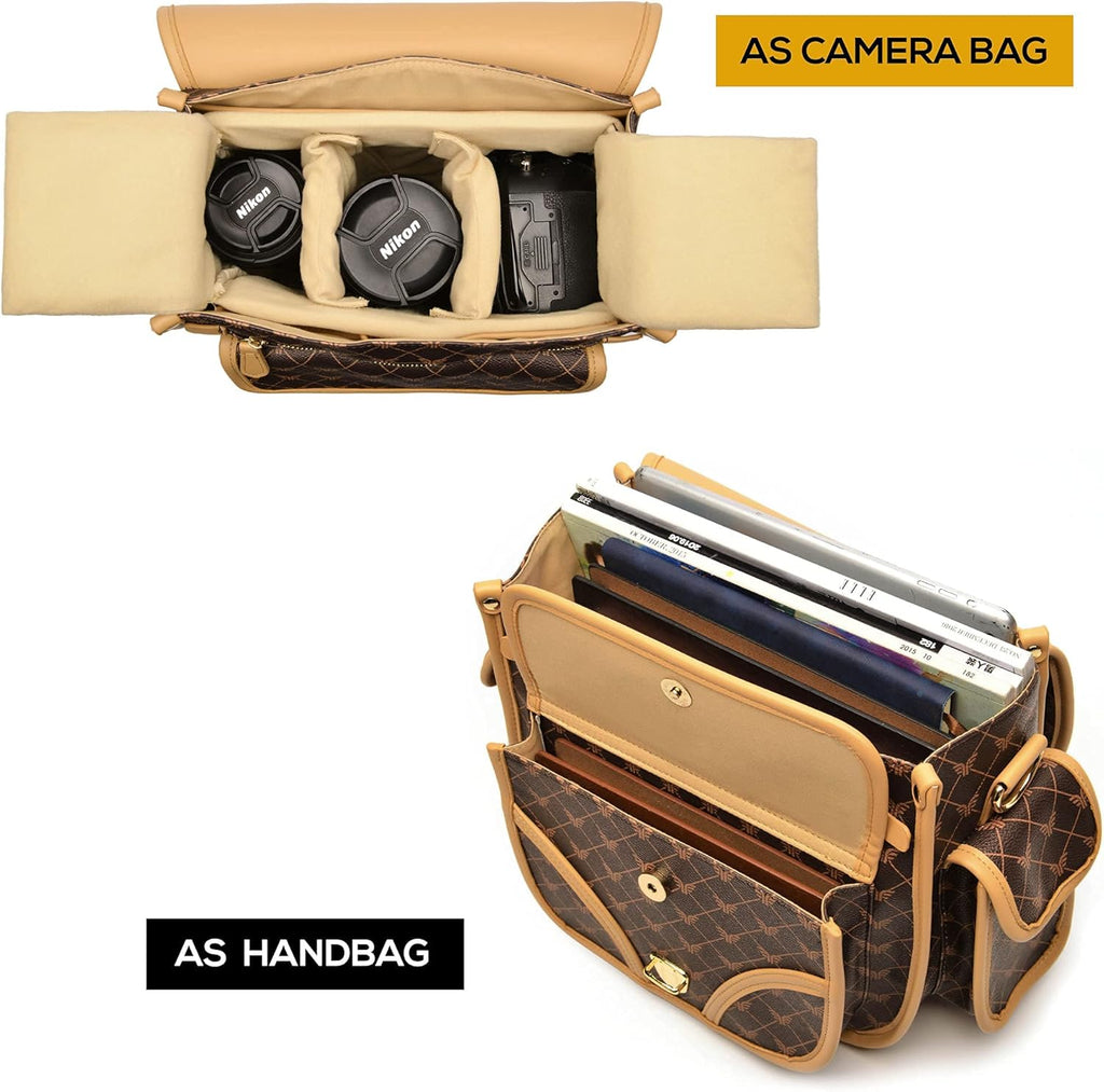 Camera Handbag with Configurable Case for Kit and Lens D259