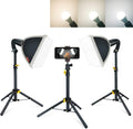 Studio Lighting Softbox Lights Kit 8x8 inch 3-Color LED Bulb Pack of 2 G6945