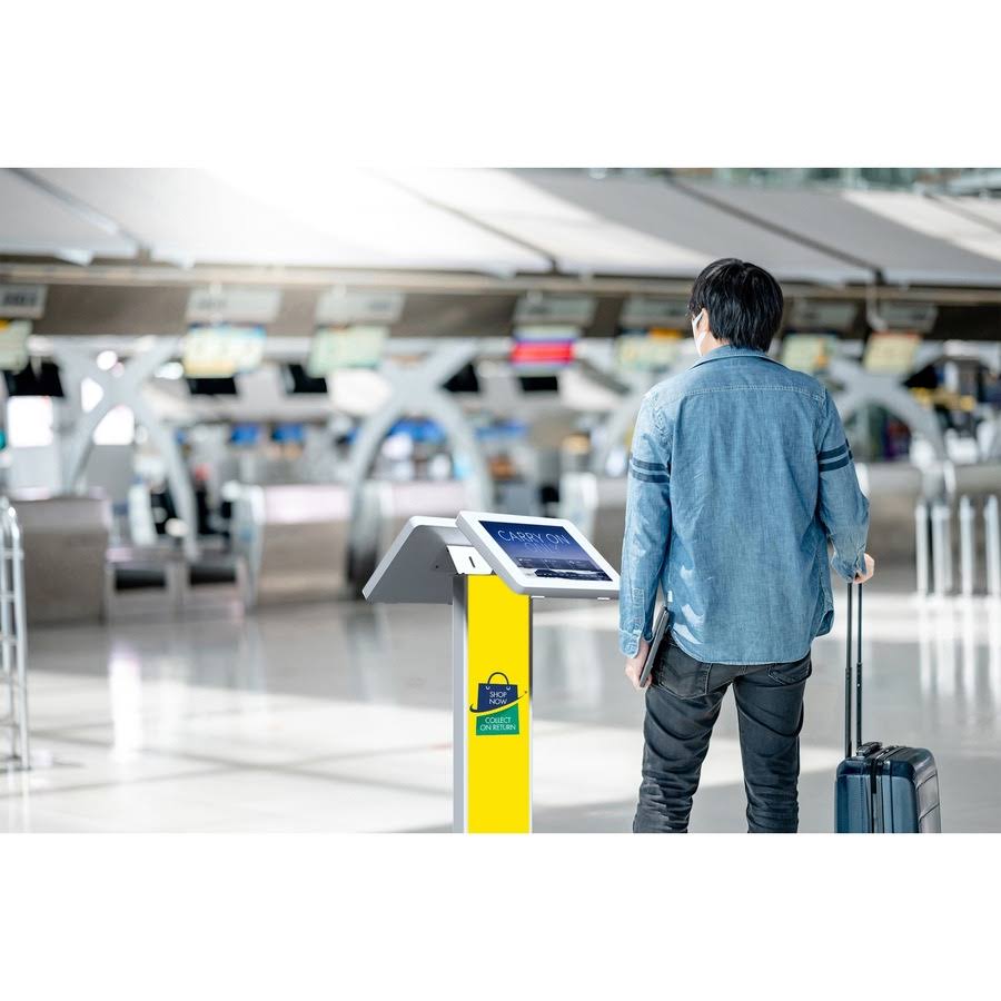 Dual Enclosure Kiosk with Graphic Card Slot for 2 tablets K8929