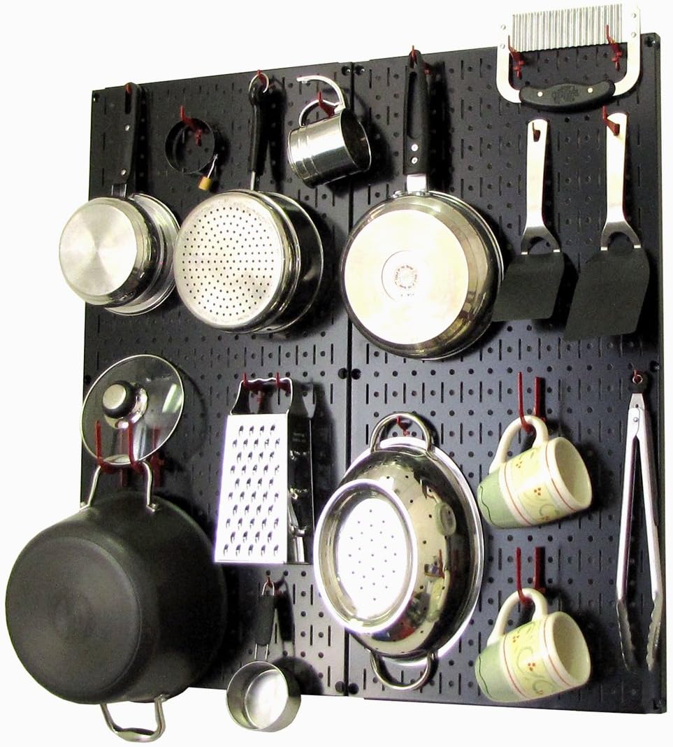 White Pegboard Storage and Organization Kit with Accessories Pack of 2 D8736