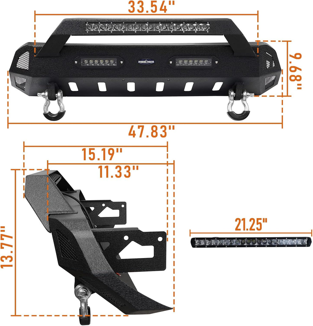 Tacoma Rear Bumper w/Sensor Holes + Front Bumper Kit M5355