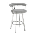 Light Gray Faux Leather Bar Stool Z637