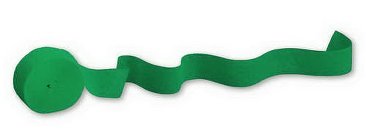 Emerald Green Crepe Streamer, 500 ft (Case of 12) L554846