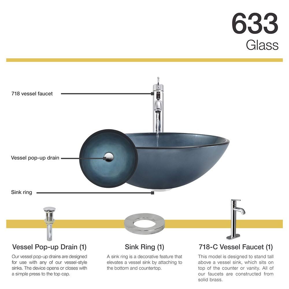 Chrome Vessel Faucet Ensemble S1036