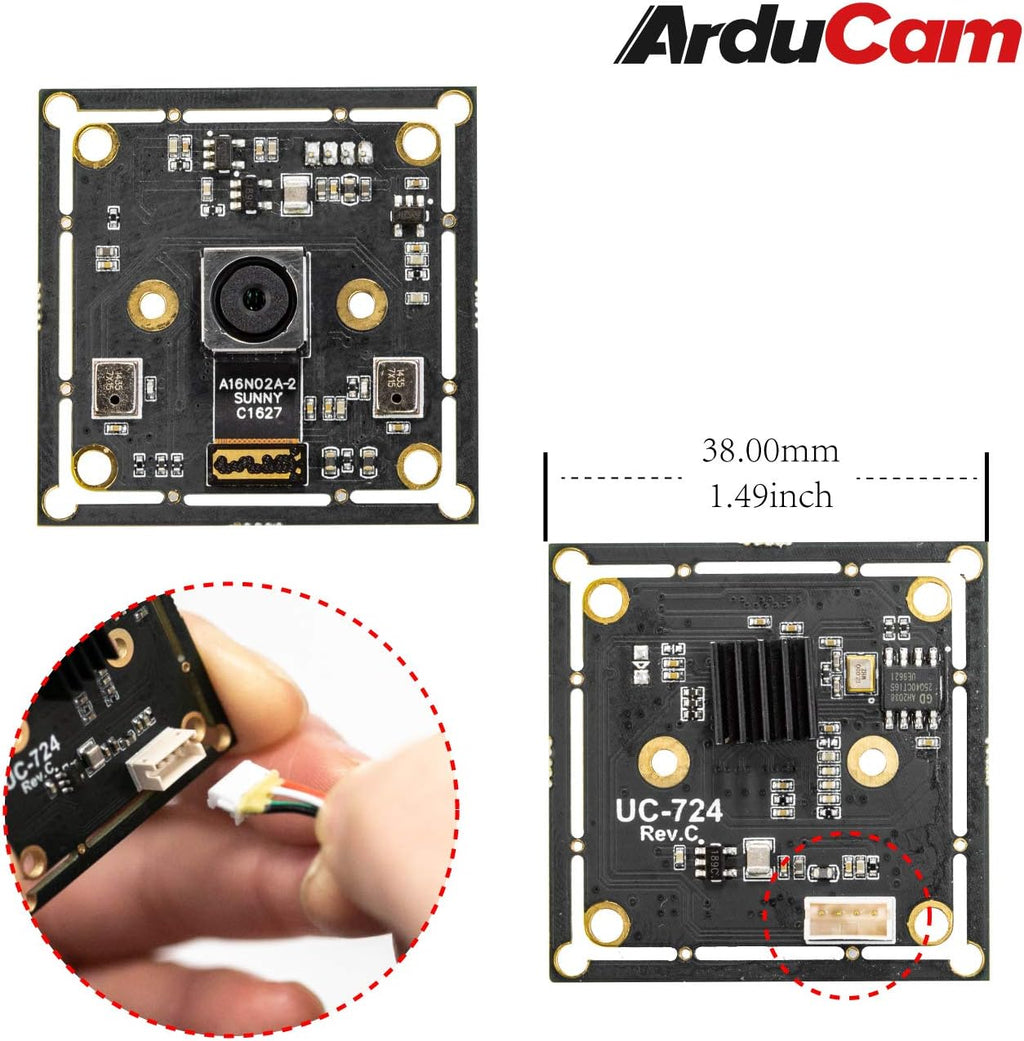 16MP Autofocus USB Camera with Microphone, 4K Video Webcam, 1m Cable I564
