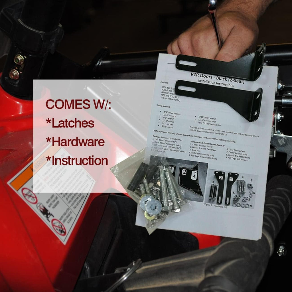 Dual Stage Metal UTV Doors 2PCS (Black) P7211