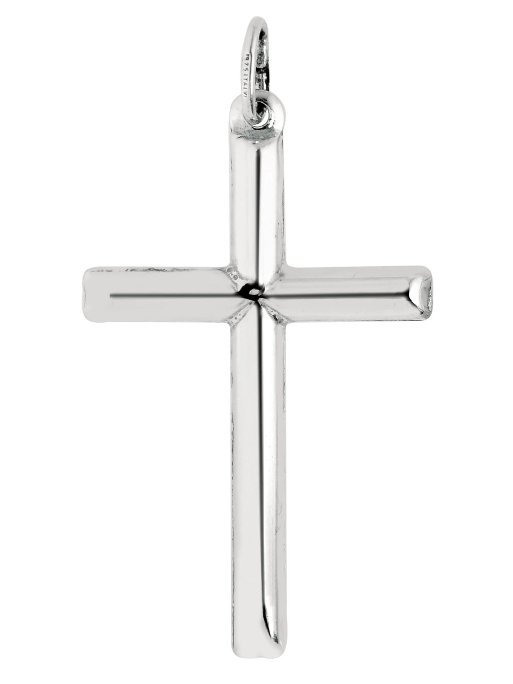 Sterling Silver Tubular Cross Charm Necklace 24 Inches X288828
