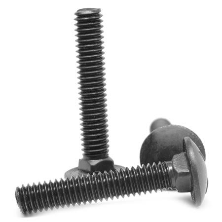 1/4-20 x 3/4 Coarse Thread Carriage Bolt Low Carbon Steel Black Oxide Pk 2000 C23066