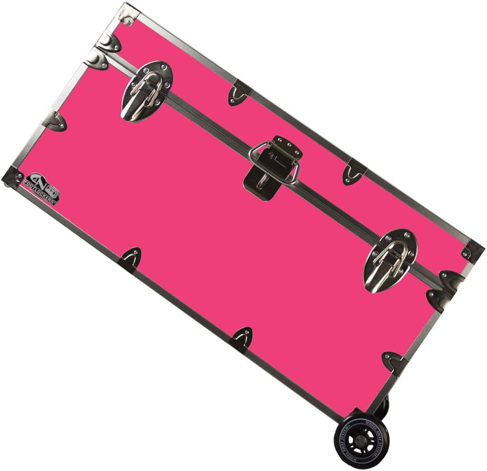 Large 32 x 18 x 16.5 Inches Lockable Footlocker with Wheels T932