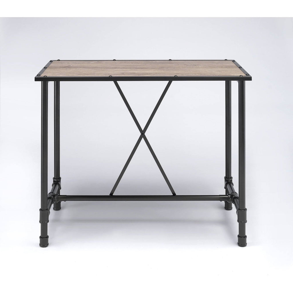 Oak and Black Bar Table T501108