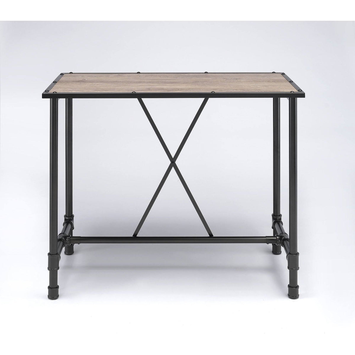 Oak and Black Bar Table T501108